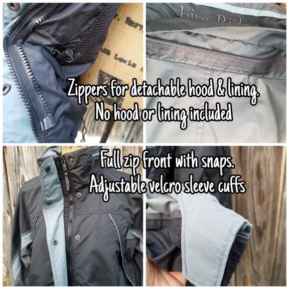 Columbia Fire Ridge Jacket Size M Black Gray Zip Outer Shell Women's Medium EUC - Picture 10 of 14